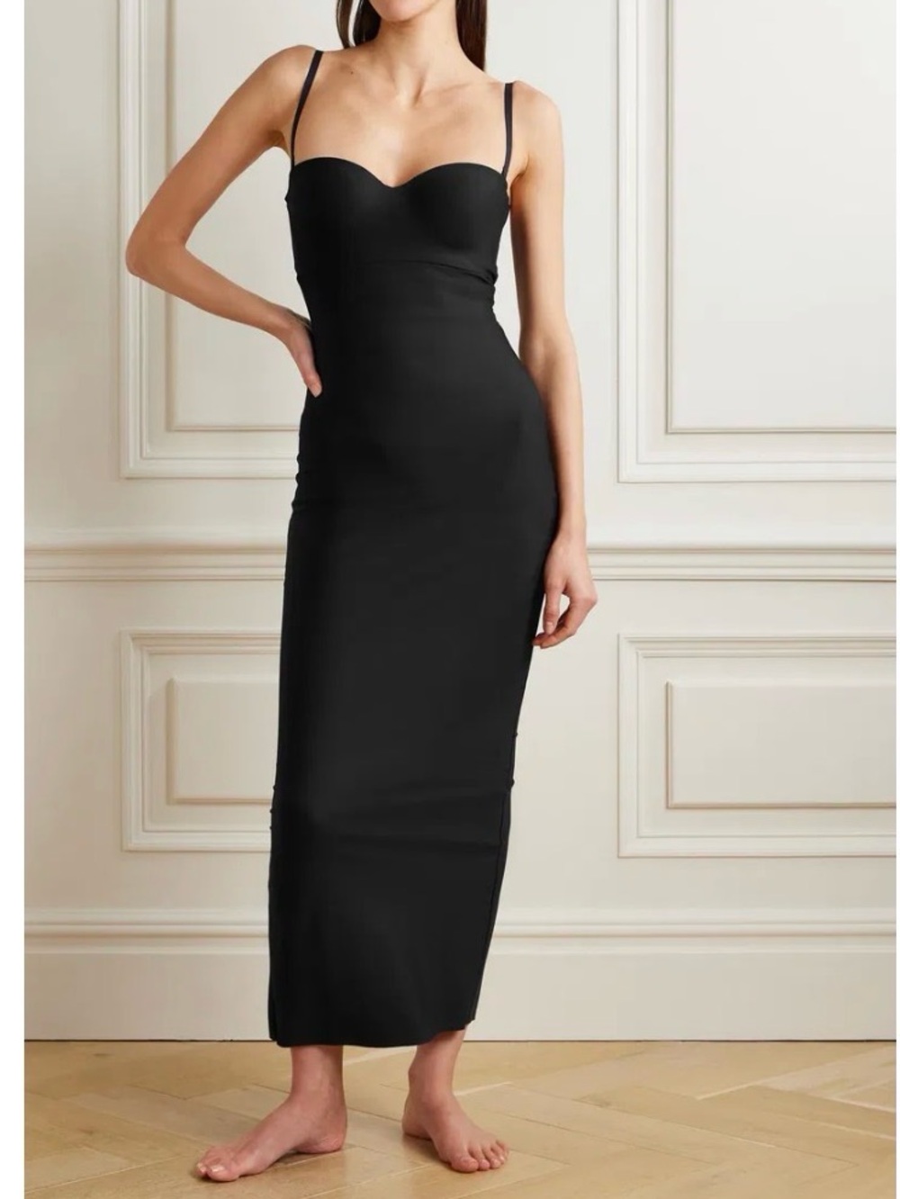 NWT Skims Body Basics Molded Underwire Long Dress size Large